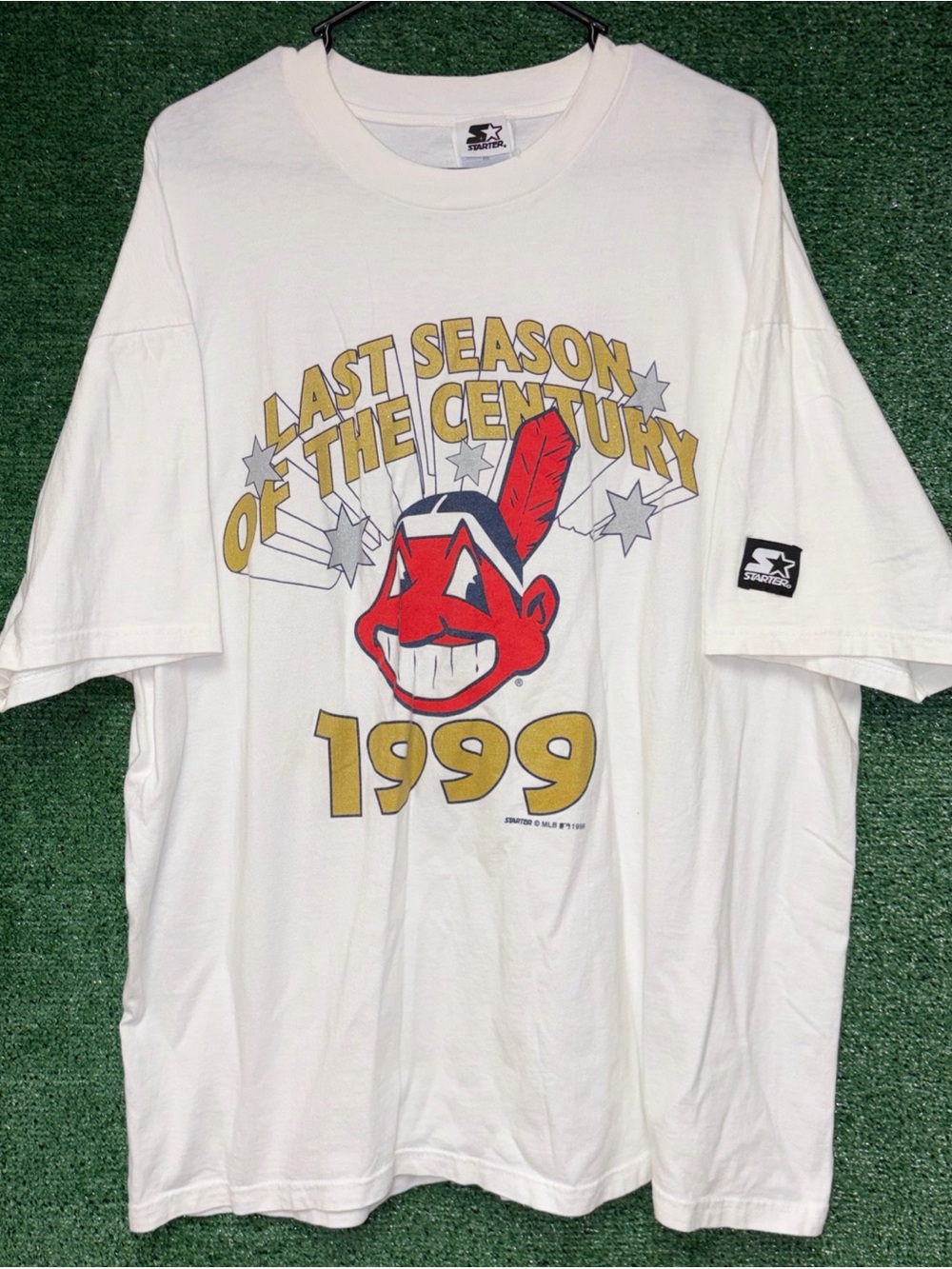 vintage 90s Cleveland Indians 1999 Starter Shirt XXL Starter tag.